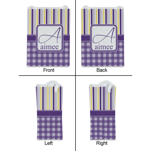 Purple Gingham & Stripe Jewelry Gift Bag - Gloss - Approval