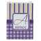 Purple Gingham & Stripe Jewelry Gift Bag - Gloss - Front