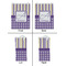 Purple Gingham & Stripe Jewelry Gift Bag - Matte - Approval