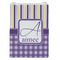 Purple Gingham & Stripe Jewelry Gift Bag - Matte - Front