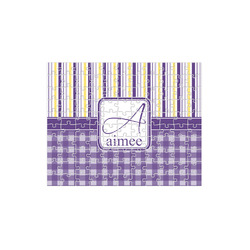 Purple Gingham & Stripe 110 pc Jigsaw Puzzle (Personalized)