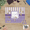 Purple Gingham & Stripe Jigsaw Puzzle 500 Piece - In Context