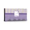 Purple Gingham & Stripe Key Hanger - Front View with Hooks