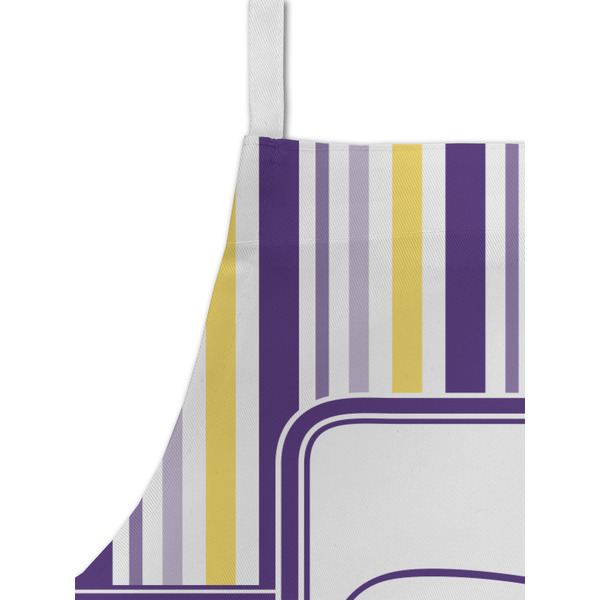 Purple Gingham & Stripe Kid's Aprons - Detail