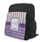 Purple Gingham & Stripe Kid's Backpack - MAIN