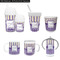 Purple Gingham & Stripe Kid's Drinkware - Customized & Personalized