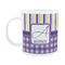 Purple Gingham & Stripe Plastic Kids Mug (Personalized)
