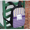 Purple Gingham & Stripe Kids Backpack - In Context