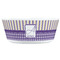 Purple Gingham & Stripe Kids Bowls - FRONT