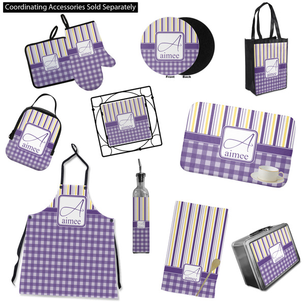Purple Gingham & Stripe Kitchen Accessories & Decor