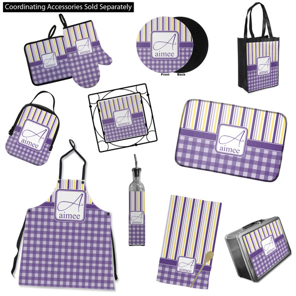 Purple Gingham & Stripe Kitchen Accessories & Decor