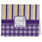 Purple Gingham & Stripe Kitchen Towel - Poly Cotton w/ Name and Initial