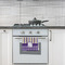 Purple Gingham & Stripe Kitchen Towel - Poly Cotton - Lifestyle