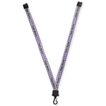 Purple Gingham & Stripe Lanyard (Personalized)