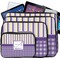Purple Gingham & Stripe Laptop Case Sizes