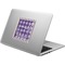 Purple Gingham & Stripe Laptop Decal