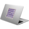 Purple Gingham & Stripe Laptop Decal (Personalized)