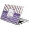 Purple Gingham & Stripe Laptop Skin