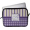 Purple Gingham & Stripe Laptop Sleeve (13" x 10")