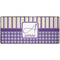 Purple Gingham & Stripe Gaming Mouse Pad (Personalized)
