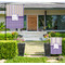 Purple Gingham & Stripe Large Garden Flag - LIFESTYLE