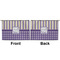 Purple Gingham & Stripe Large Zipper Pouch Approval (Front and Back)