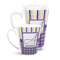 Purple Gingham & Stripe Latte Mugs Main