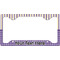 Purple Gingham & Stripe License Plate Frame - Style C