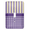 Purple Gingham & Stripe Light Switch Cover (Single Toggle)