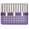 Purple Gingham & Stripe Light Switch Covers (3 Toggle Plate)