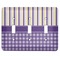 Purple Gingham & Stripe Light Switch Cover (3 Toggle Plate)