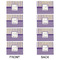 Purple Gingham & Stripe Linen Placemat - APPROVAL Set of 4 (double sided)