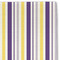 Purple Gingham & Stripe Linen Placemat - DETAIL
