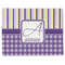 Purple Gingham & Stripe Linen Placemat - Front