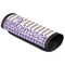 Purple Gingham & Stripe Luggage Handle Wrap (Angle)