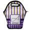 Purple Gingham & Stripe Lunch Bag - Front