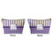 Purple Gingham & Stripe Makeup Bag Approval