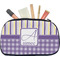 Purple Gingham & Stripe Makeup / Cosmetic Bag - Medium (Personalized)