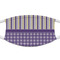 Purple Gingham & Stripe Mask2-Closeup