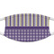 Purple Gingham & Stripe Cloth Face Mask (T-Shirt Fabric)