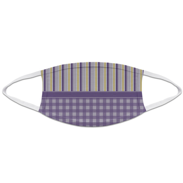 Purple Gingham & Stripe Mask2