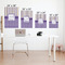 Purple Gingham & Stripe Matte Poster - Sizes