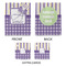 Purple Gingham & Stripe Medium Gift Bag - Approval