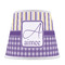 Purple Gingham & Stripe Poly Film Empire Lampshade - Front View