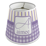 Purple Gingham & Stripe Empire Lamp Shade (Personalized)