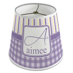 Purple Gingham & Stripe Empire Lamp Shade (Personalized)
