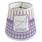 Purple Gingham & Stripe Poly Film Empire Lampshade - Angle View