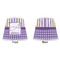 Purple Gingham & Stripe Poly Film Empire Lampshade - Approval
