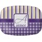 Purple Gingham & Stripe Melamine Platter (Personalized)