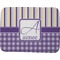 Purple Gingham & Stripe Memory Foam Bath Mat - 48"x36" (Personalized)